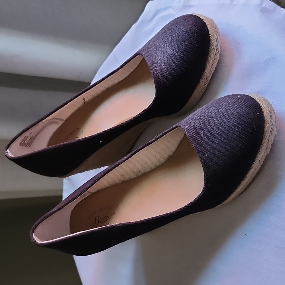 G.H. Bass & Co. Black Wedge Heels